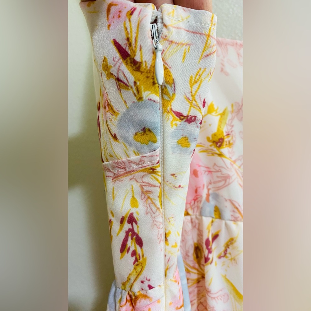 Wishlist Pink Floral Tiered Maxi Dress - Picture 4 of 6